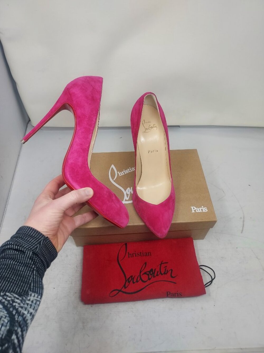 Christian Louboutin Breche Pink Suede Pump